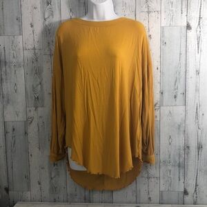 Free People Shimmy Shake Gold Open Back Top Small